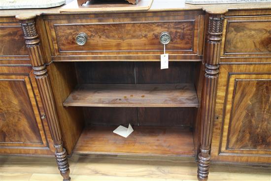 Attributed to Gillows of Lancaster. A Regency mahogany dwarf bookcase, W.6ft 10in. D.1ft 3in. H.3ft 1in.